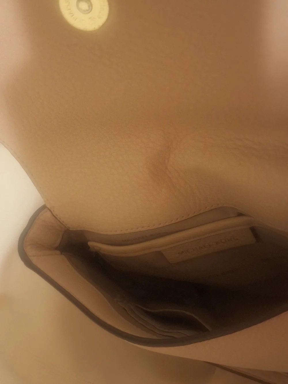 Michael Kors Pebbled Leather Crossbody Bag in Blush (7x7 By 2)